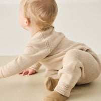 Ethan Pant - Oatmeal Marle Childrens Pant from Jamie Kay USA