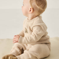 Ethan Pant - Oatmeal Marle Childrens Pant from Jamie Kay USA