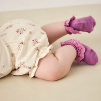 Frill Ankle Sock - Berry Jam Childrens Sock from Jamie Kay USA