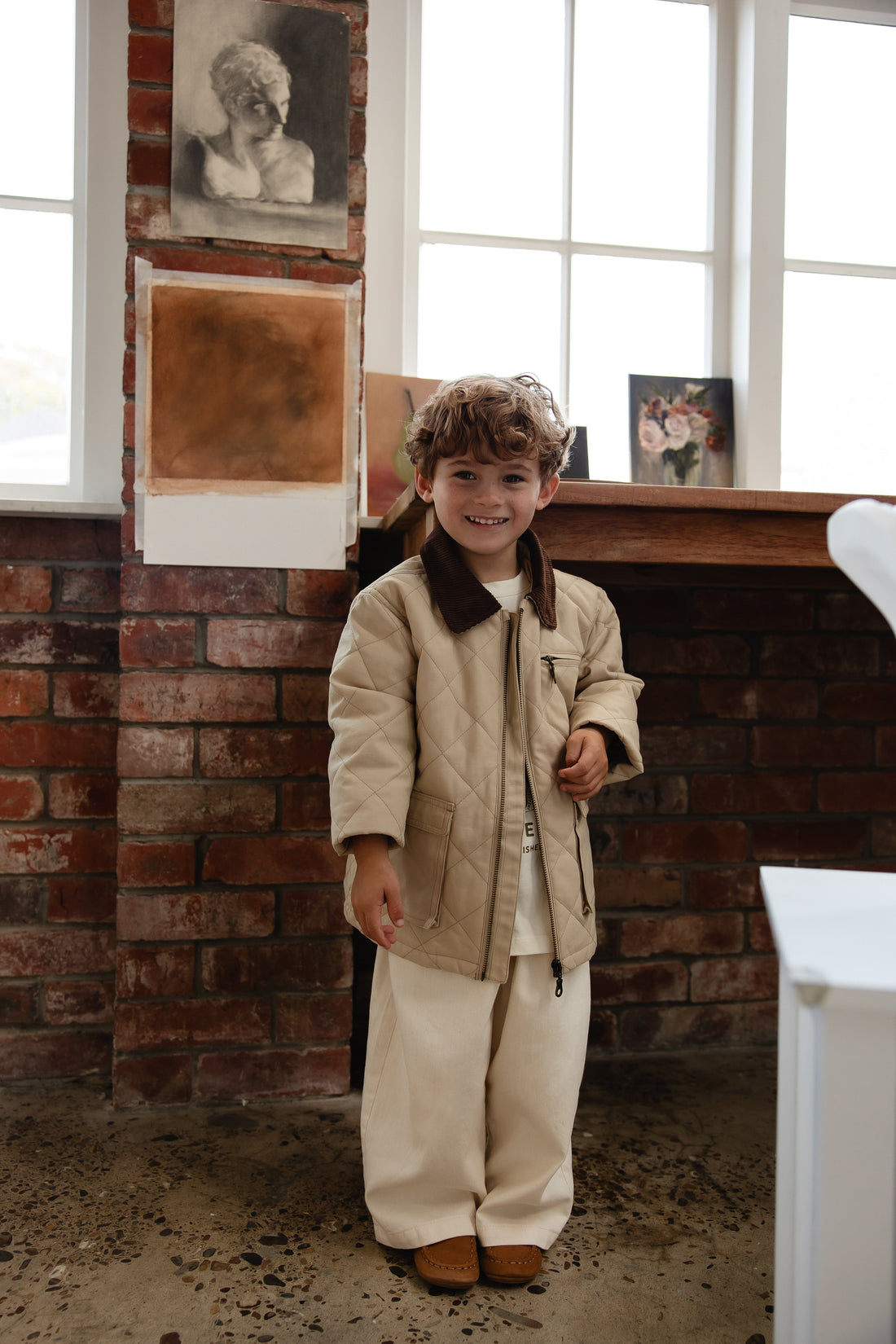 Wolfe Jacket - Sandstone Childrens Jacket from Jamie Kay USA