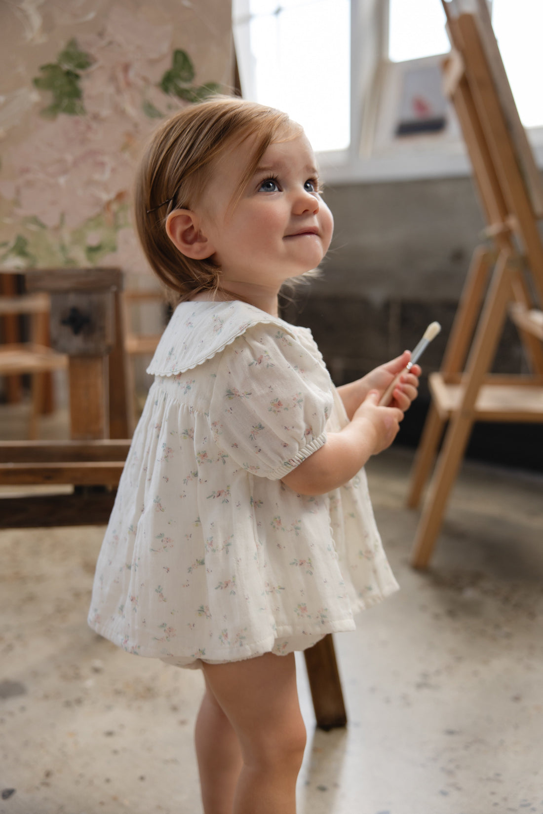 Organic Cotton Muslin Kodi Top - Solange Snow Childrens Top from Jamie Kay USA