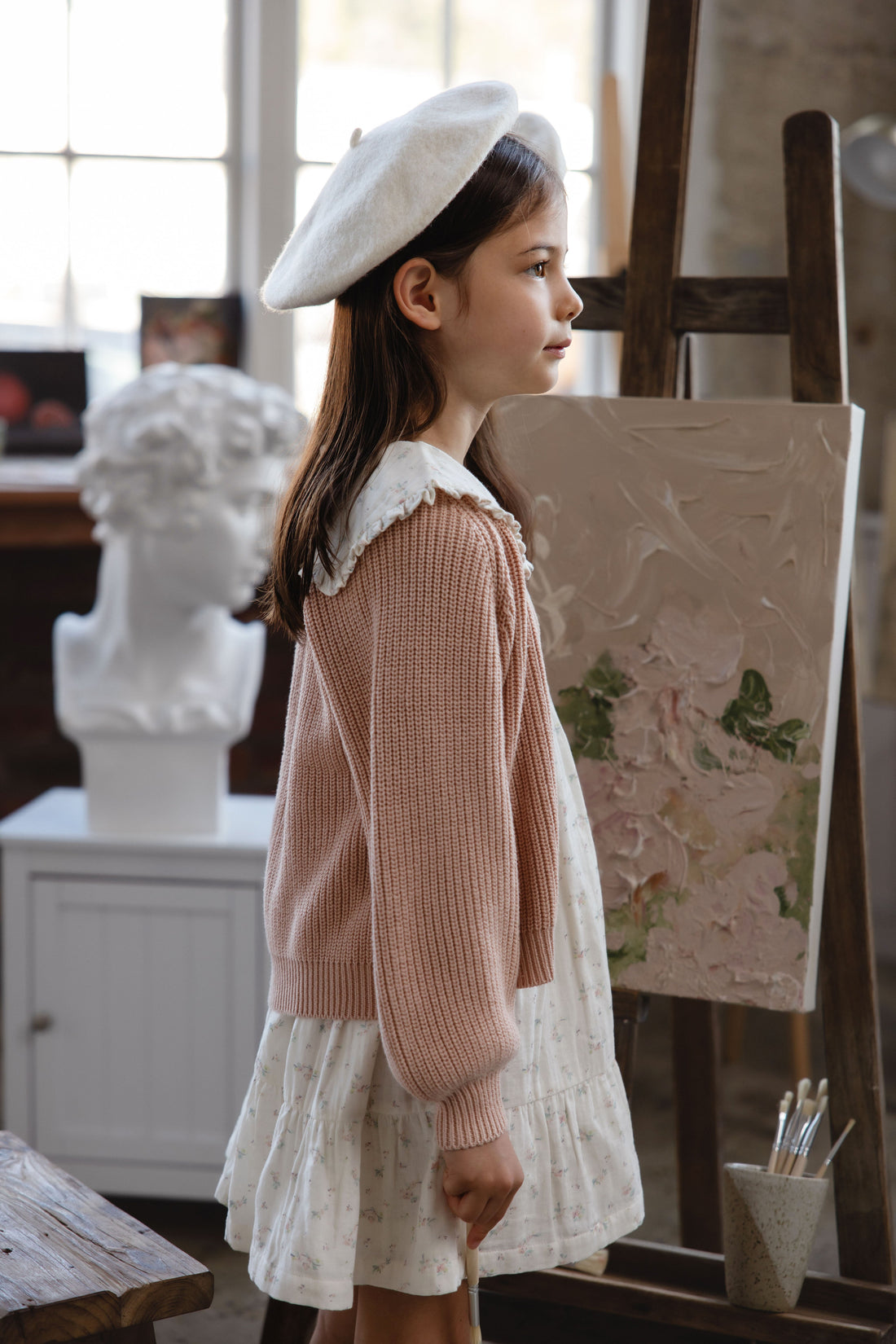 Paloma Cardigan - Rose Mist Childrens Cardigan from Jamie Kay USA