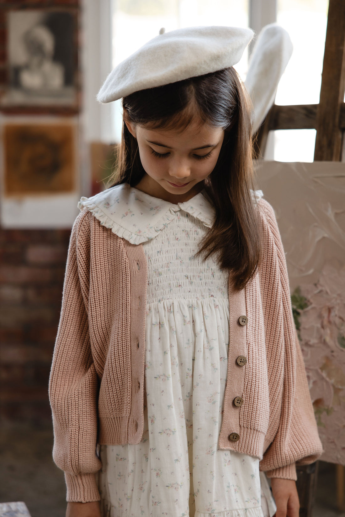 Paloma Cardigan - Rose Mist Childrens Cardigan from Jamie Kay USA