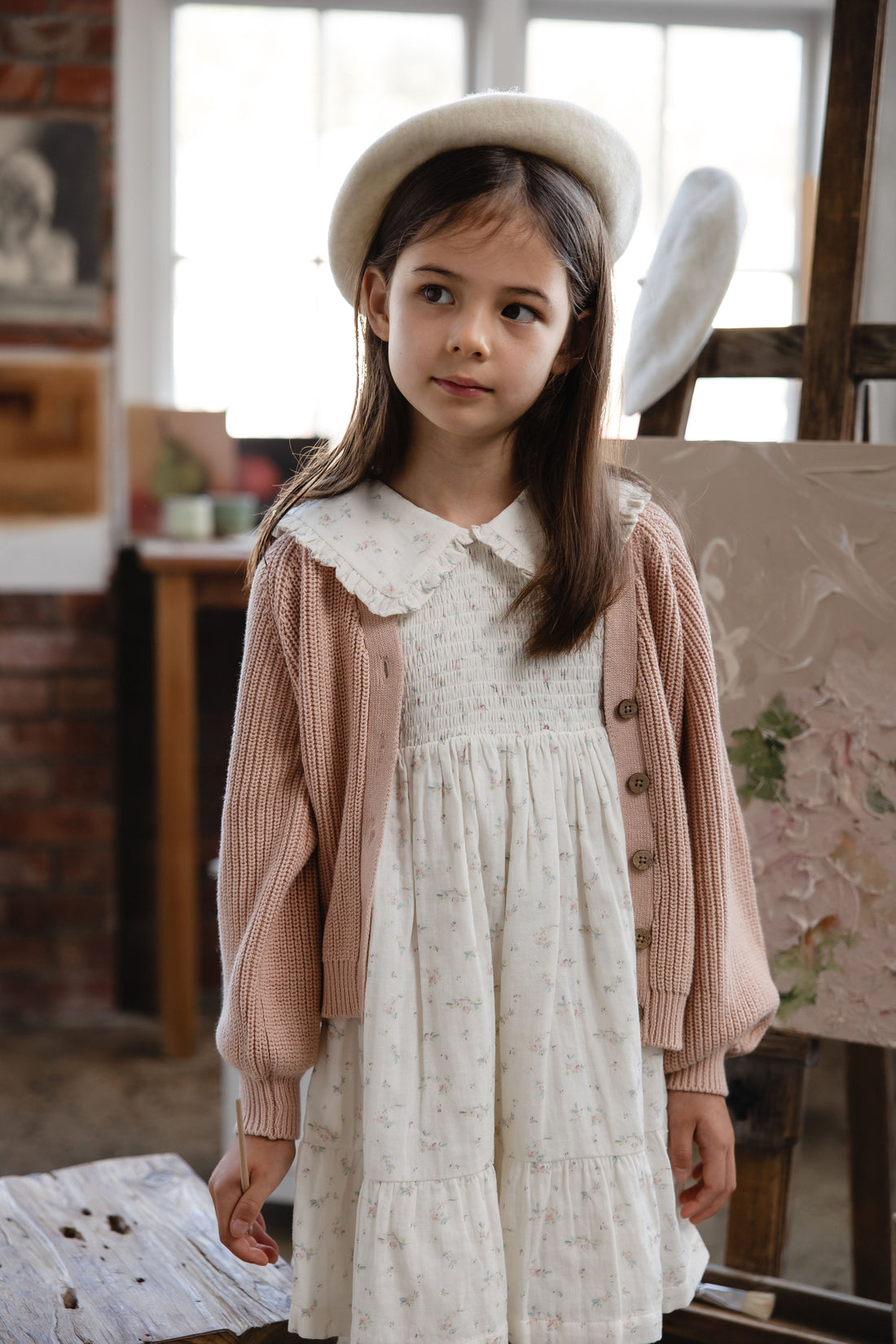 Organic Cotton Muslin Christabel Dress - Solange Snow Childrens Dress from Jamie Kay USA