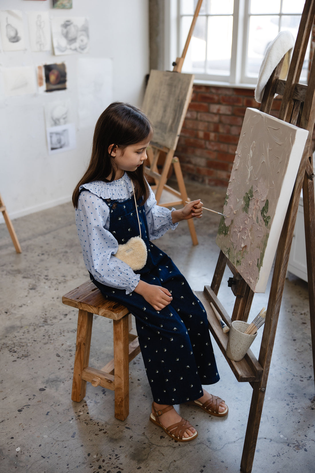 Dorian Overall - Lisa Indigo Childrens Overall from Jamie Kay USA