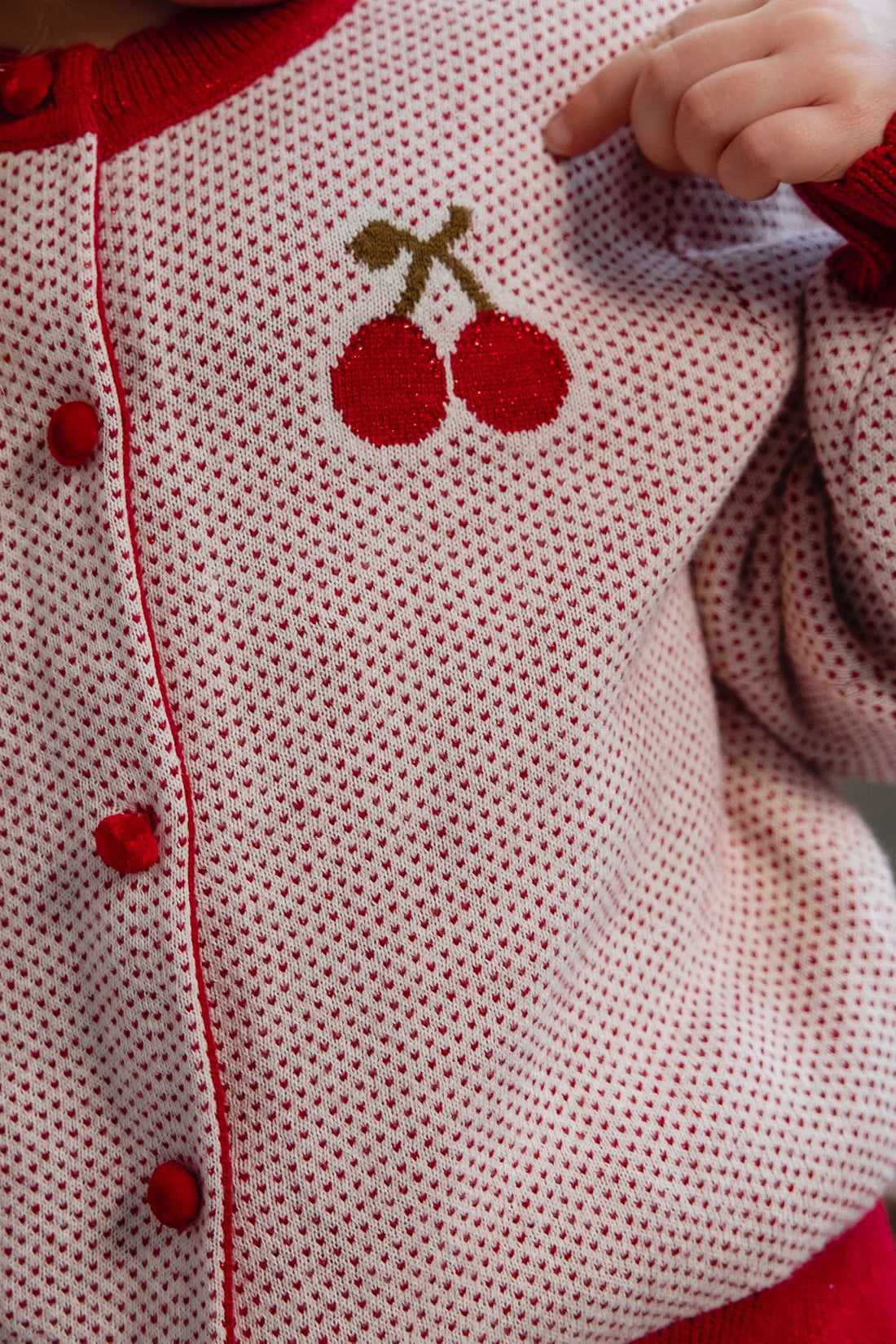 Liana Cardigan - Liana Cherry Childrens Cardigan from Jamie Kay USA