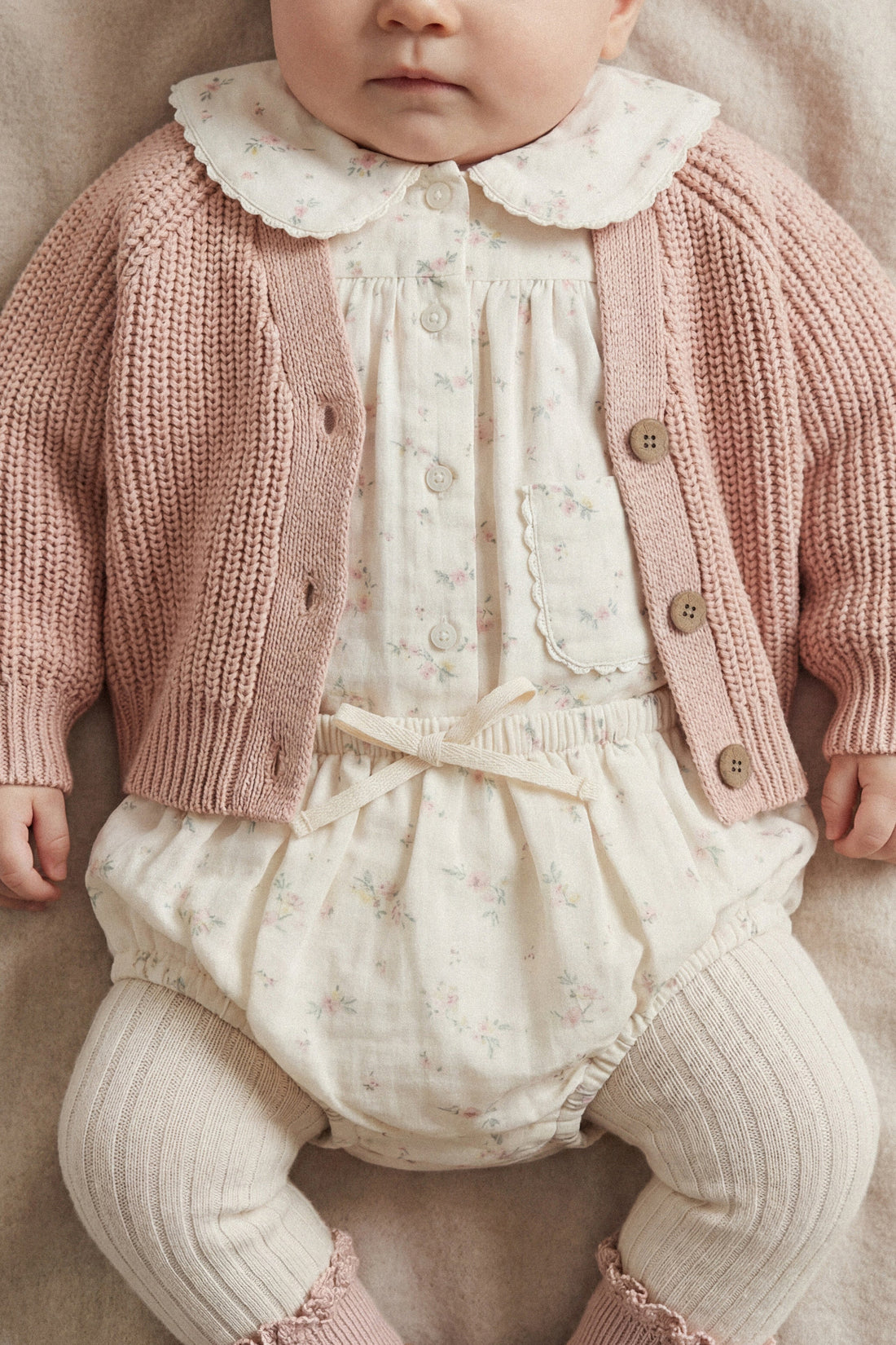 Organic Cotton Muslin Classic Bloomer - Solange Snow Childrens Bloomer from Jamie Kay USA