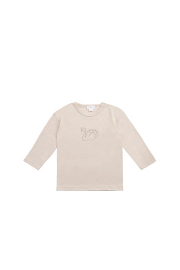 Pima Cotton Arnold Long Sleeve Top - Misty Pink Childrens Top from Jamie Kay USA