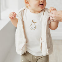 Kai Recycled Polyester Sherpa Vest - Natural Childrens Vest from Jamie Kay USA