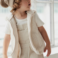 Kai Recycled Polyester Sherpa Vest - Natural Childrens Vest from Jamie Kay USA