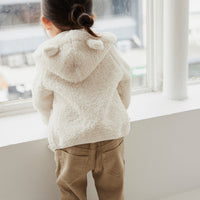 Tatum Recycled Polyester Sherpa Jacket - Natural Childrens Jacket from Jamie Kay USA