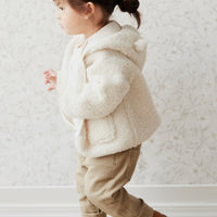 Tatum Recycled Polyester Sherpa Jacket - Natural Childrens Jacket from Jamie Kay USA