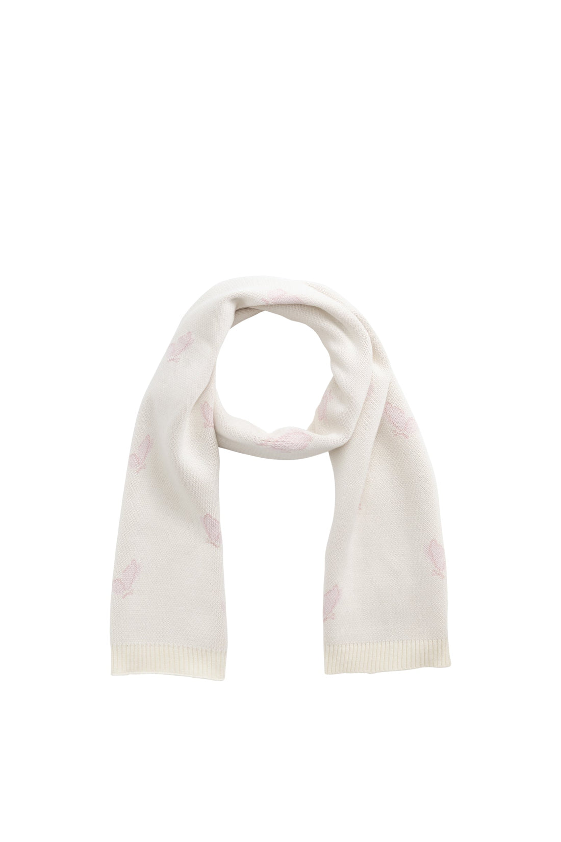 Cassie Jacquard Scarf - Egret Childrens Scarf from Jamie Kay USA