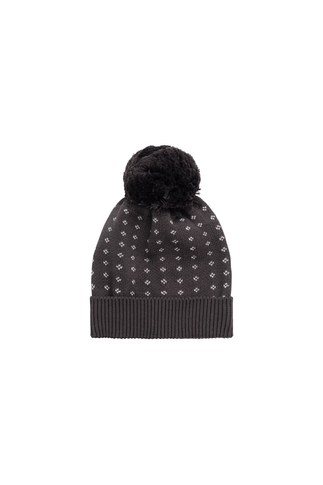 Dorian Beanie - Knitted Diamonds Coffee Childrens Beanie from Jamie Kay USA