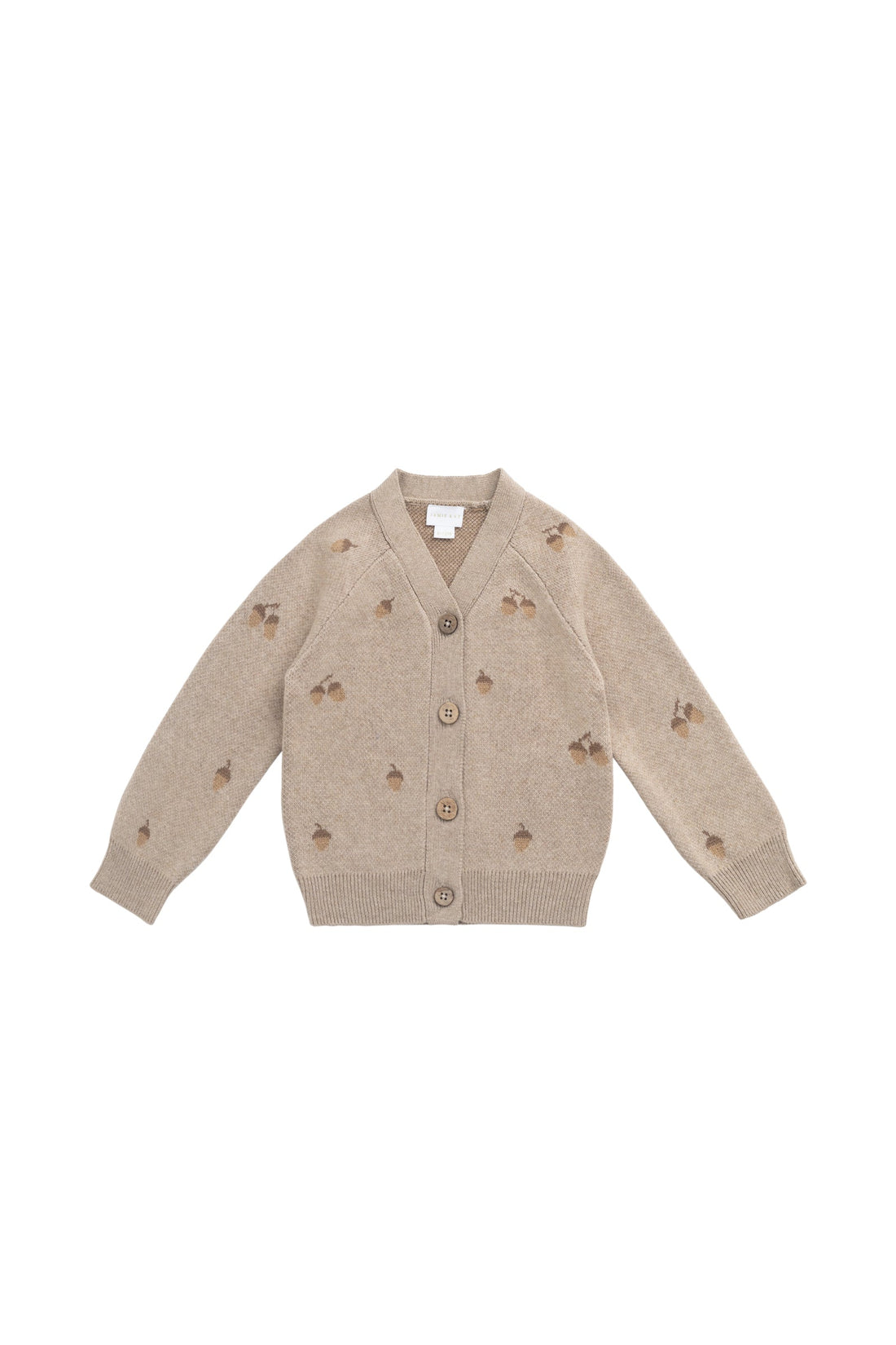 Easton Cardigan - Forest Acorns Cashew Marle Childrens Cardigan from Jamie Kay USA