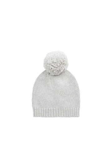 Ethan Hat - Light Grey Marle Childrens Beanie from Jamie Kay USA
