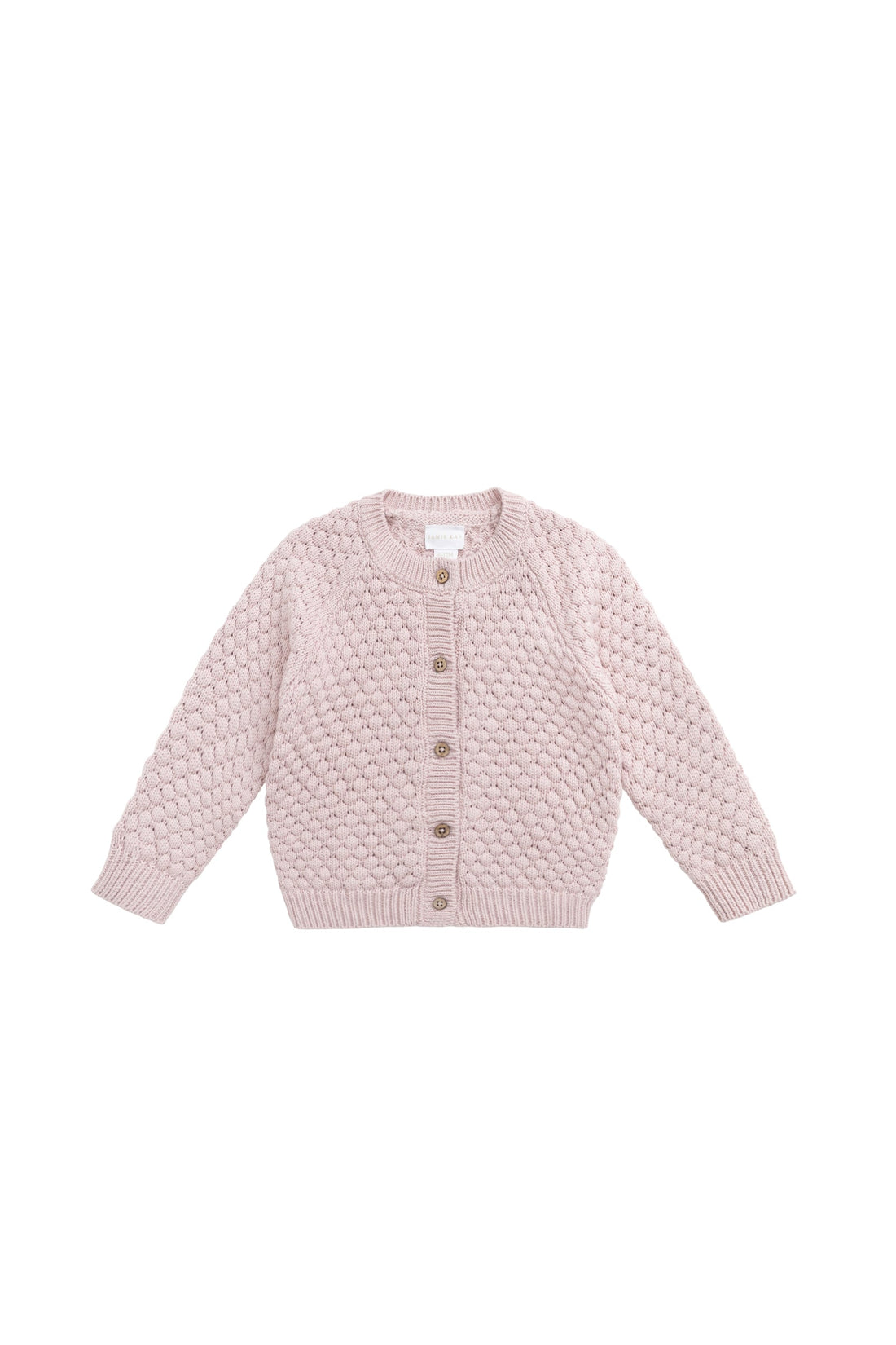 Maple Cardigan - Pastel Pink Marle Childrens Cardigan from Jamie Kay USA
