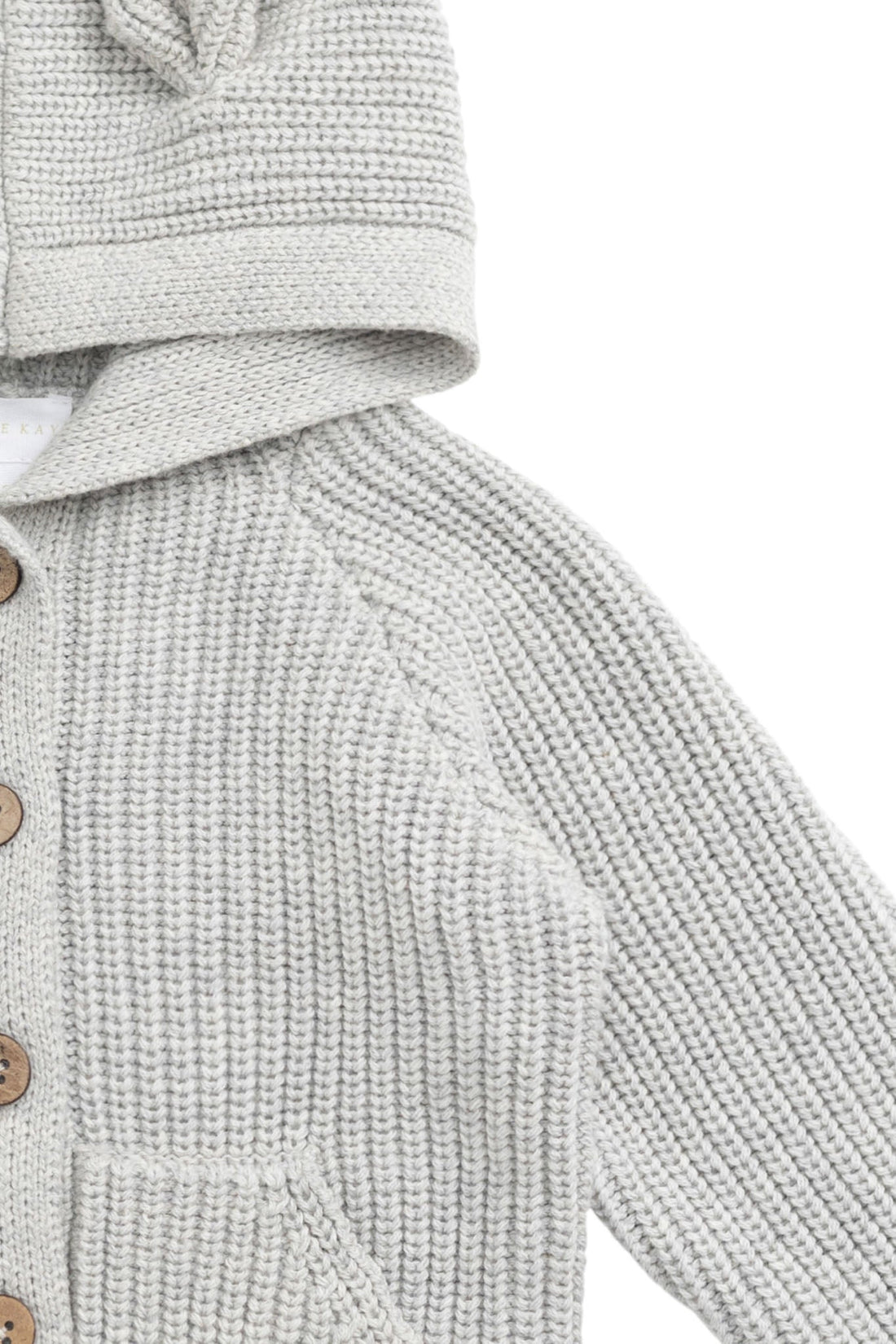 OG Bear Knit - Light Grey Marle Childrens Cardigan from Jamie Kay USA
