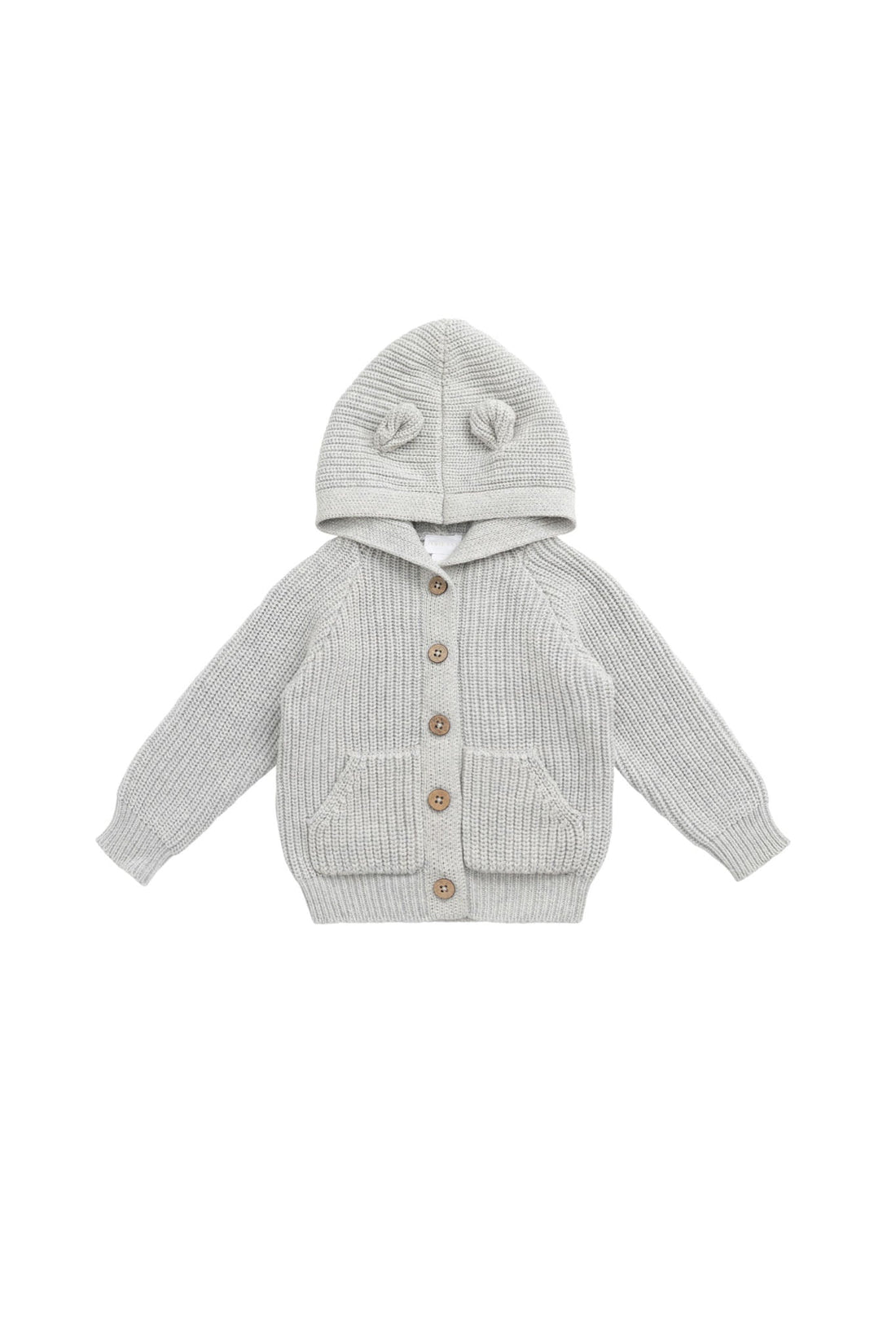 OG Bear Knit - Light Grey Marle Childrens Cardigan from Jamie Kay USA