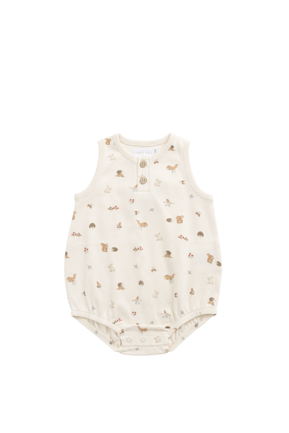 Organic Cotton Archie Playsuit - Forest Gathering Childrens Playsuit from Jamie Kay USA