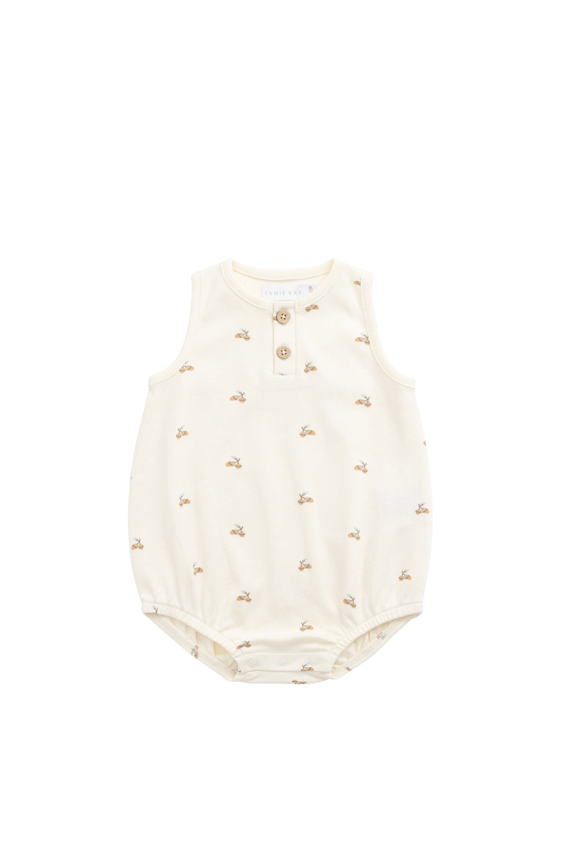 Organic Cotton Archie Playsuit - Forest Night Acorns Childrens Playsuit from Jamie Kay USA