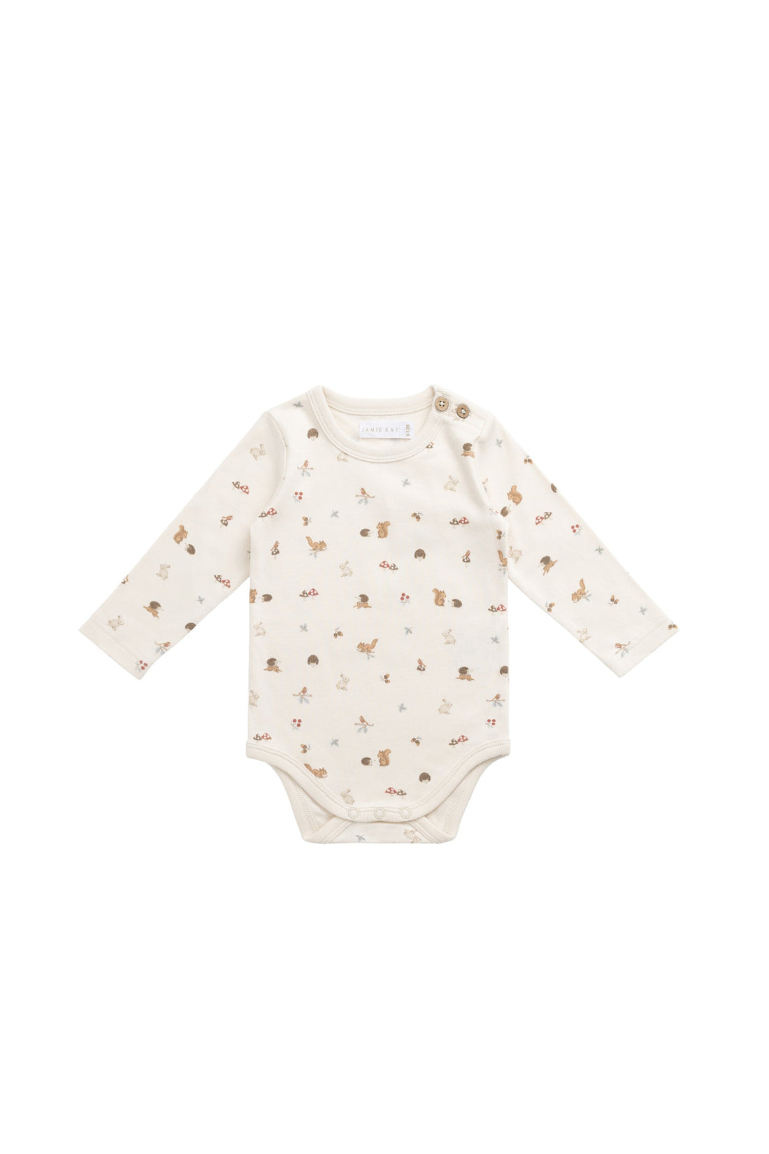 Organic Cotton Fernley Bodysuit - Forest Gathering Childrens Bodysuit from Jamie Kay USA