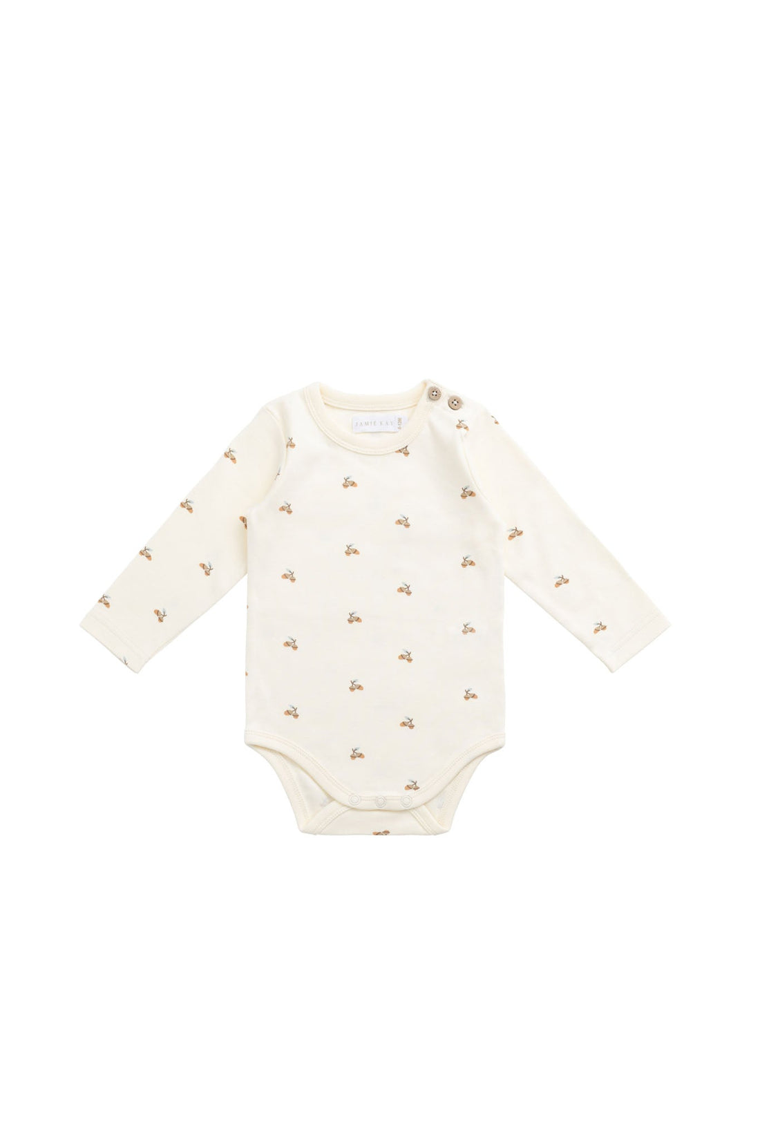 Organic Cotton Fernley Bodysuit - Forest Night Acorns Childrens Bodysuit from Jamie Kay USA