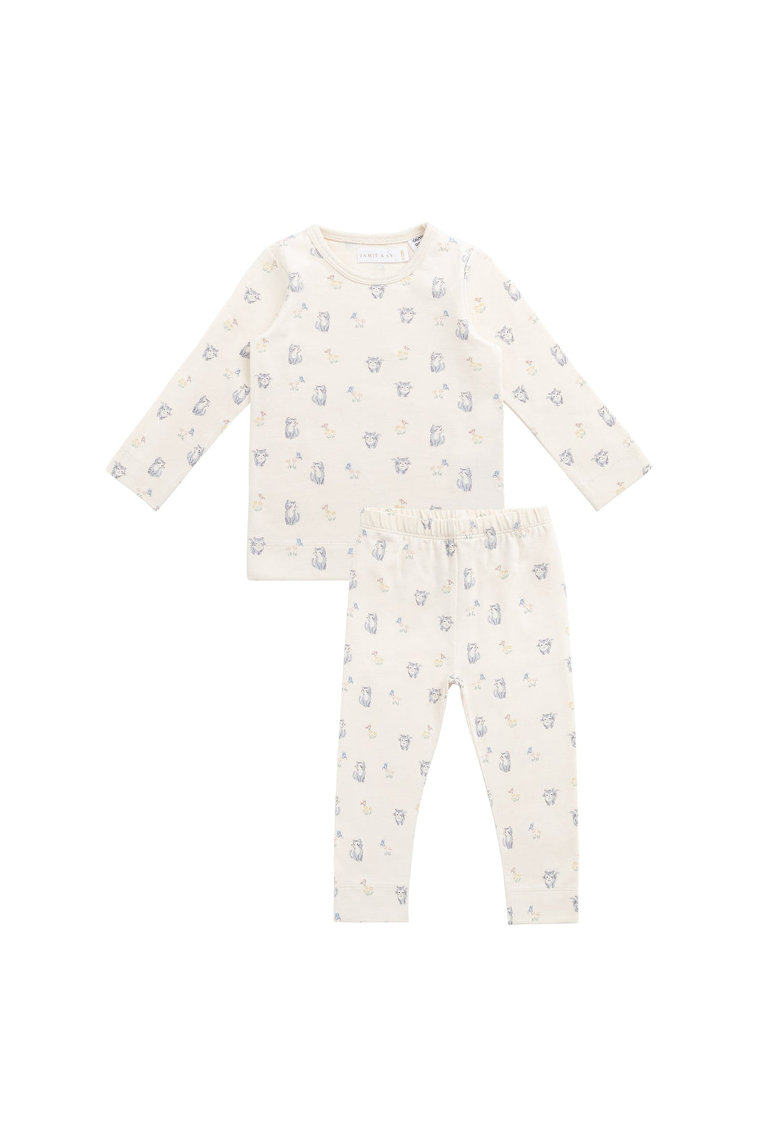 Organic Cotton Jarrah Long Sleeve Pyjama Set - Charlies Butterflies Childrens Pyjama from Jamie Kay USA
