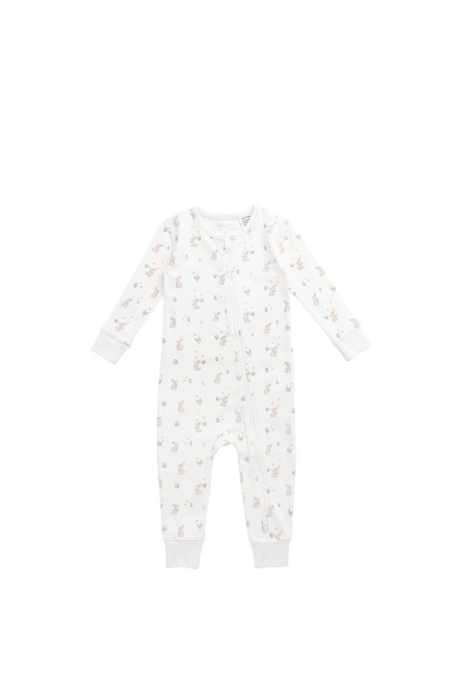 Organic Cotton Jude Onepiece - Lapin Jardin Crisp – Jamie Kay USA