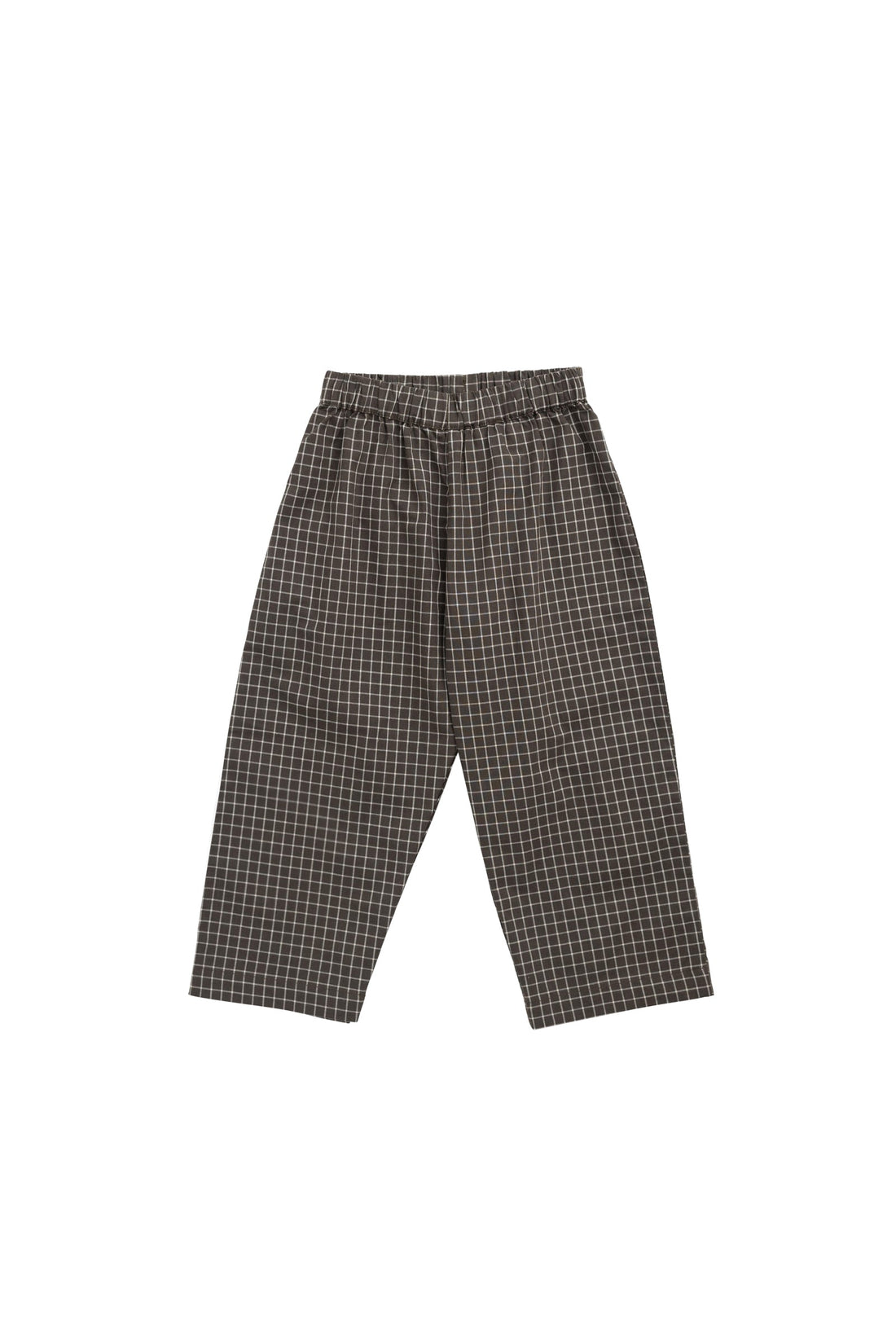 Organic Cotton Kingston Pant - Coffee Grid Childrens Pant from Jamie Kay USA