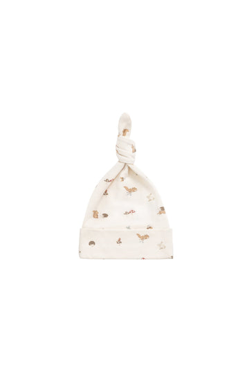 Organic Cotton Knot Beanie - Forest Gathering Childrens Beanie from Jamie Kay USA