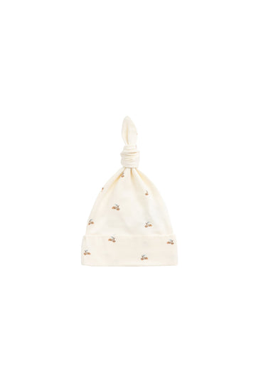 Organic Cotton Knot Beanie - Forest Night Acorns Childrens Beanie from Jamie Kay USA