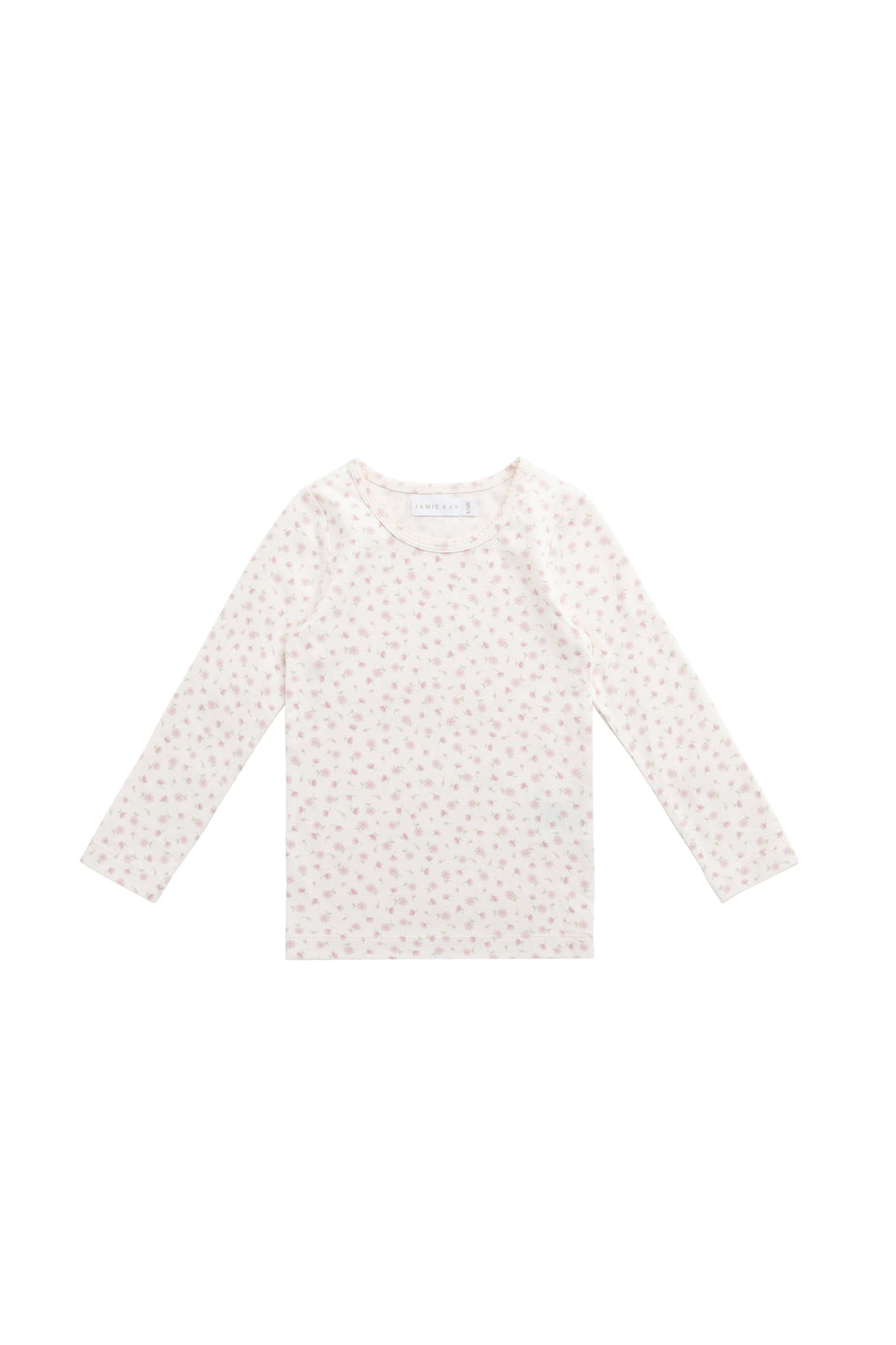 Organic Cotton Long Sleeve Top - Victoria Blush Childrens Top from Jamie Kay USA