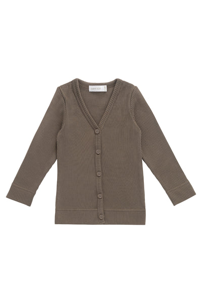 トップス Organic Cotton Pigment (khaki) ovy kaja Organic Cotton Modal Cardigan - Fir Bark – Jamie Kay USA
