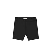 Organic Cotton Modal Elisa Bike Short - Ebony Childrens Short from Jamie Kay USA