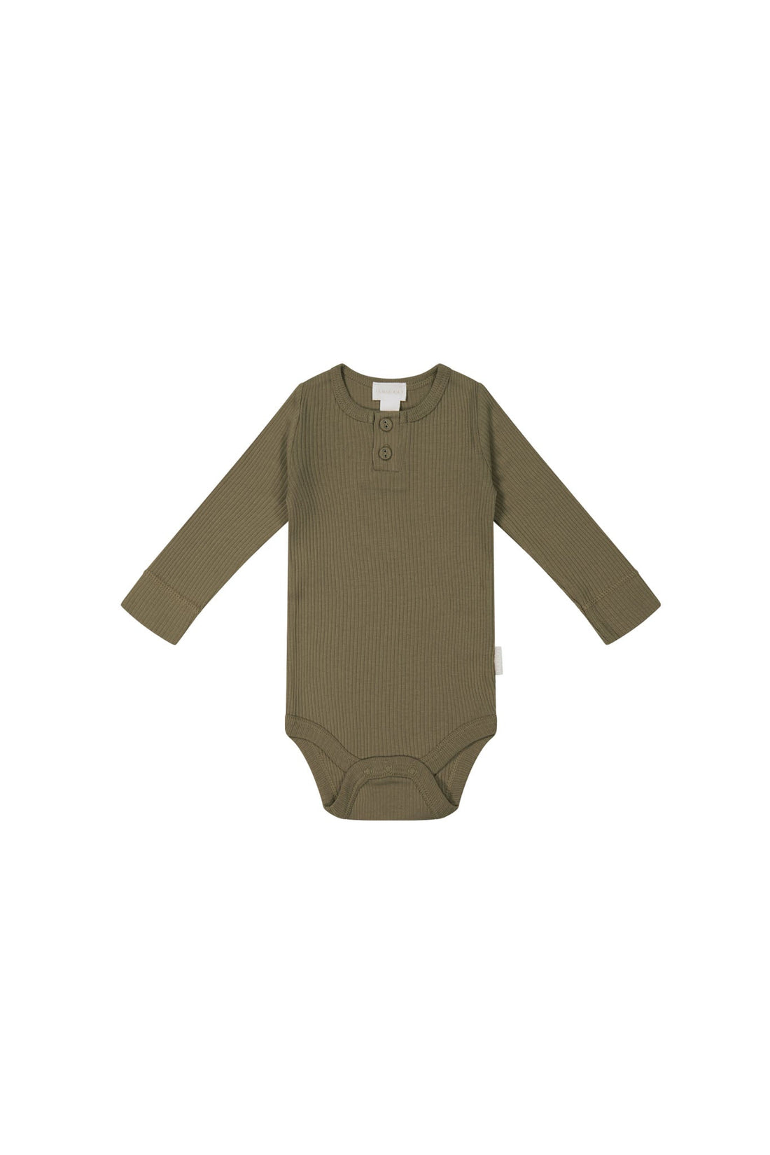 Organic Cotton Modal Long Sleeve Bodysuit - Fir Bark Childrens Bodysuit from Jamie Kay USA