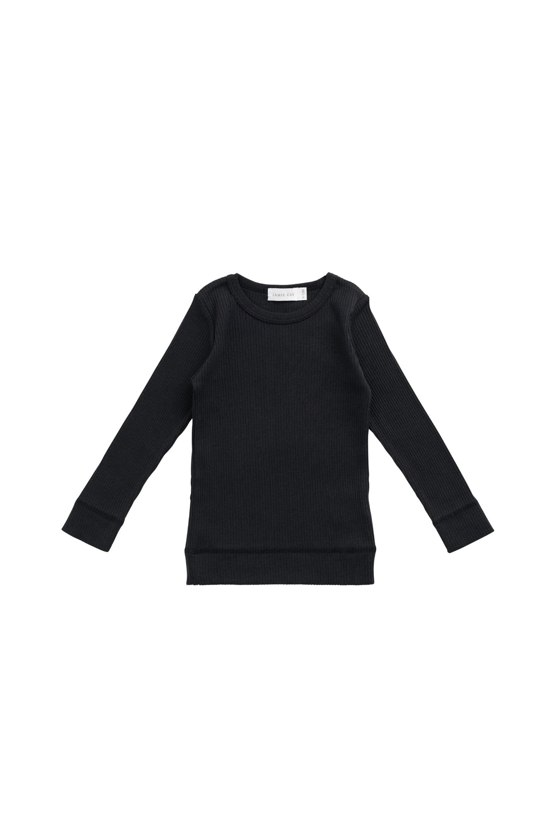 Organic Cotton Modal Marina Long Sleeve Top - Ebony Childrens Top from Jamie Kay USA