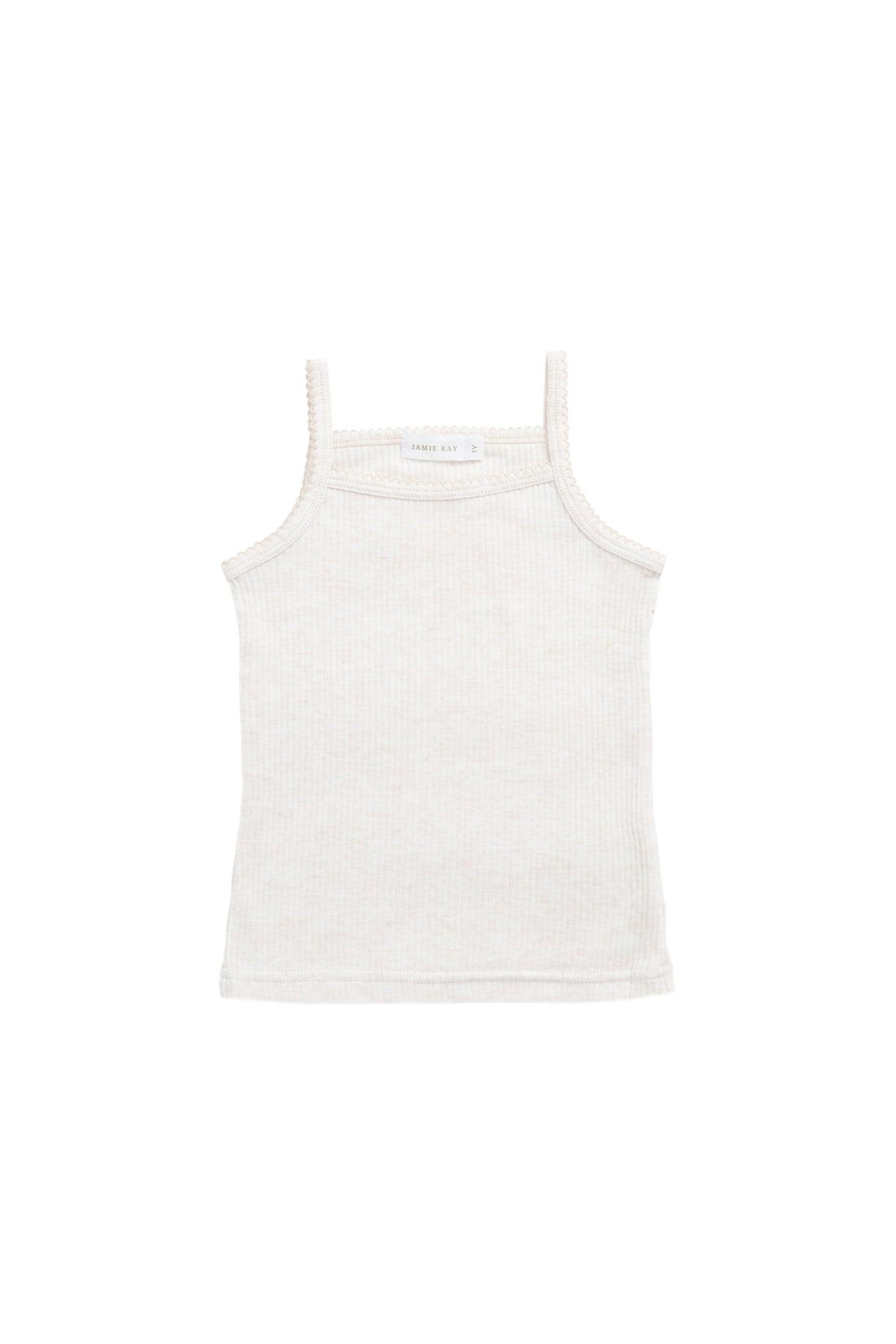 Organic Cotton Modal Marina Singlet - Icing Marle Childrens Top from Jamie Kay USA