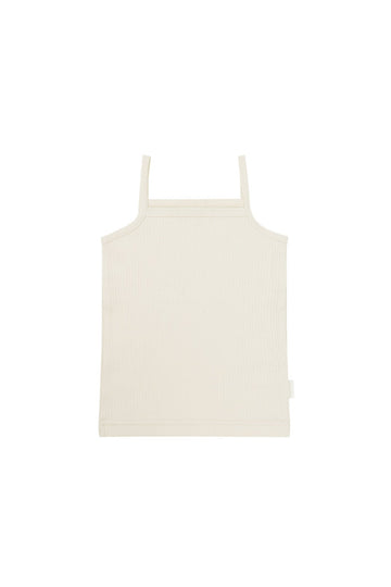 Organic Cotton Modal Marina Singlet - Parchment Childrens Top from Jamie Kay USA