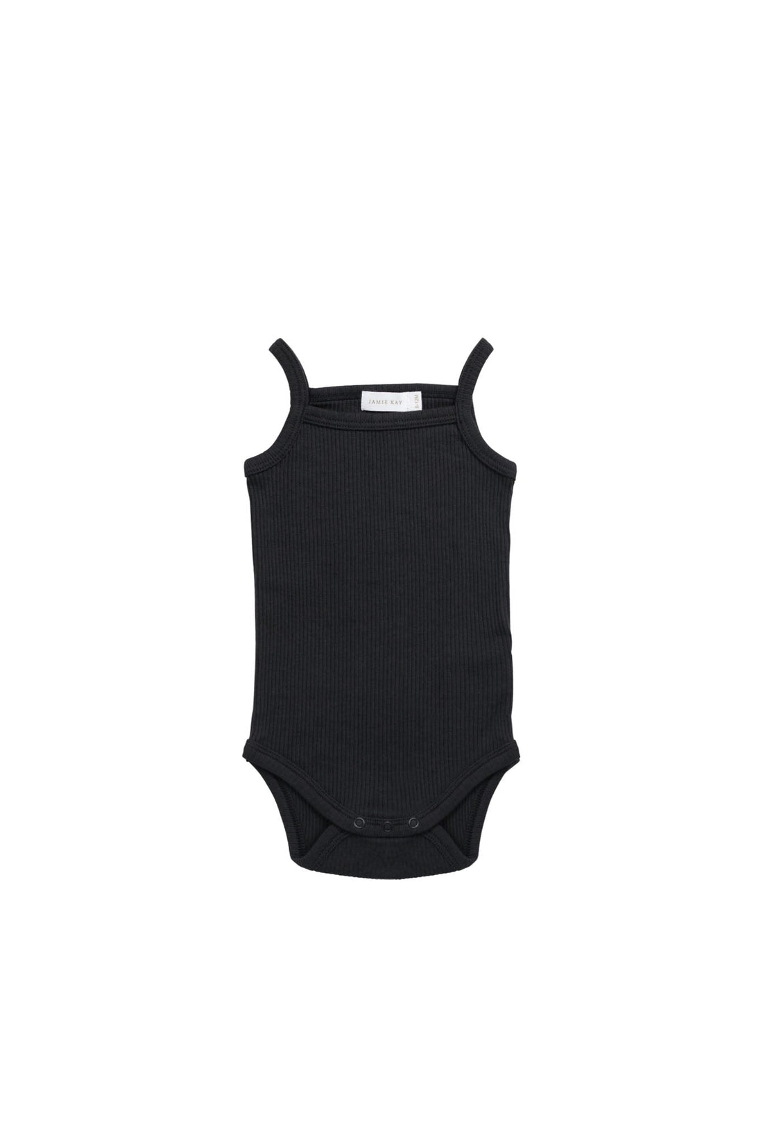 Organic Cotton Modal Singlet Bodysuit - Ebony Childrens Bodysuit from Jamie Kay USA