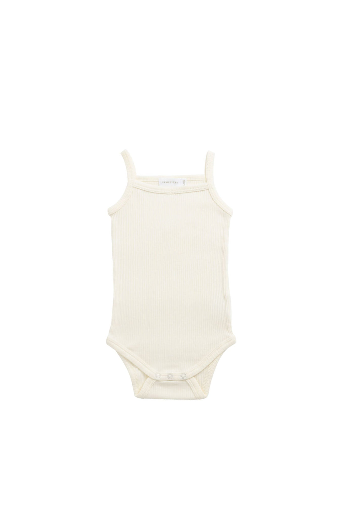 Organic Cotton Modal Singlet Bodysuit - Parchment Childrens Bodysuit from Jamie Kay USA