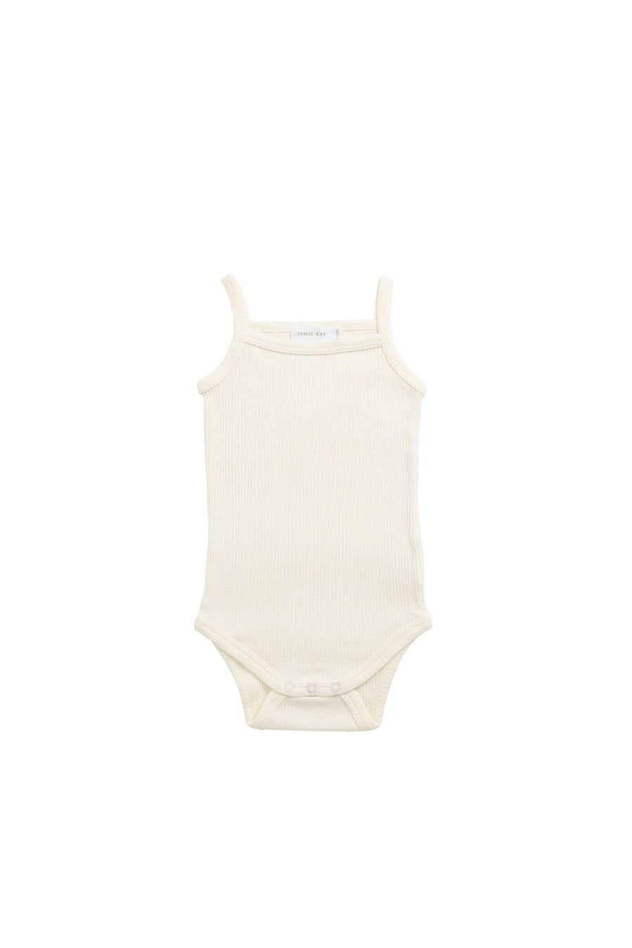 Organic Cotton Modal Singlet Bodysuit - Parchment Childrens Bodysuit from Jamie Kay USA