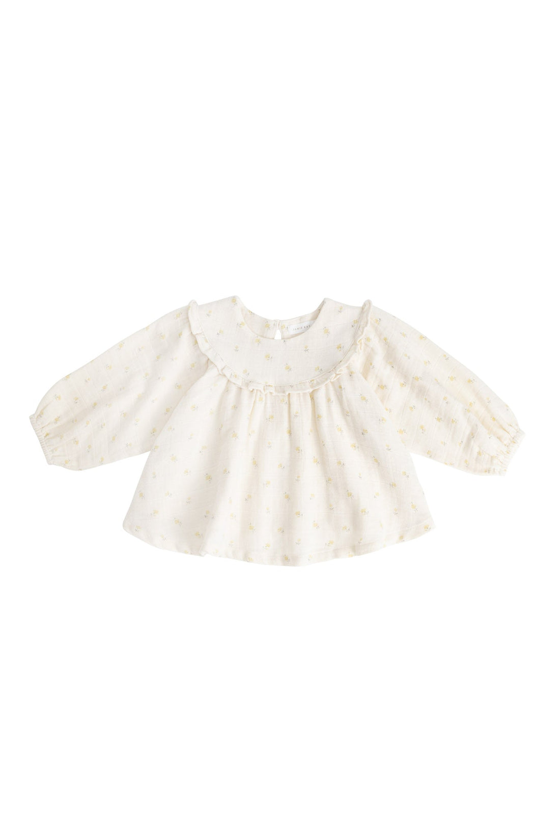 Organic Cotton Muslin Amira Blouse - Vintage Ditsy Childrens Top from Jamie Kay USA