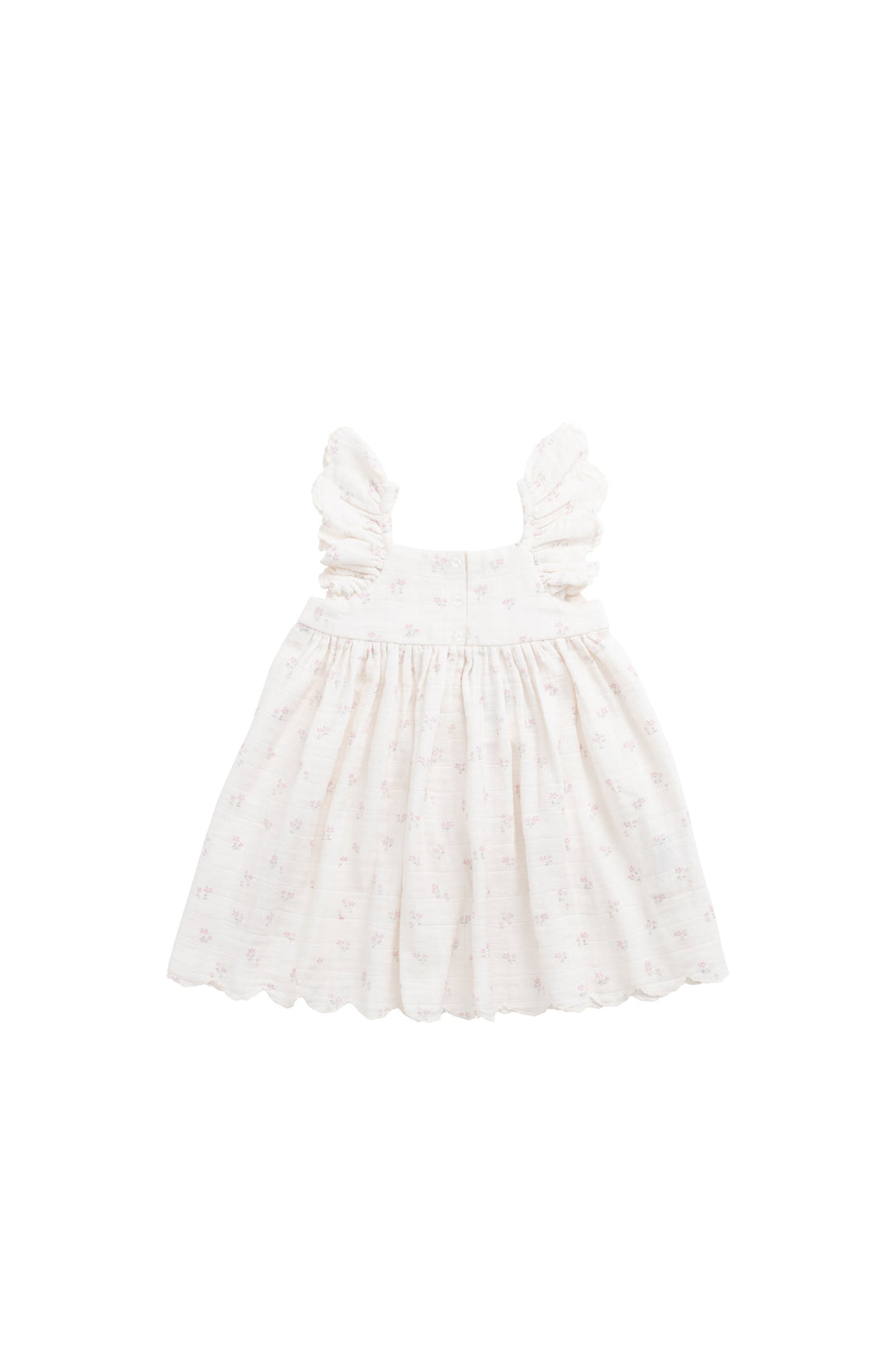 Organic Cotton Muslin Annalise Dress - Pauline Pink Childrens Dress from Jamie Kay USA