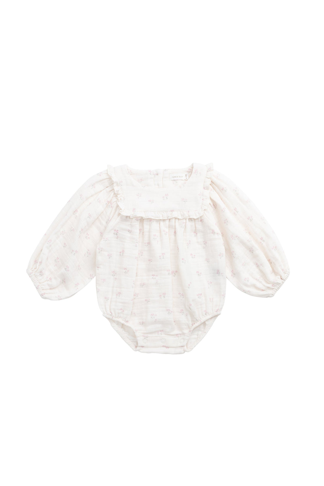 Organic Cotton Muslin Frances Playsuit - Pauline Pink Childrens Playsuit from Jamie Kay USA
