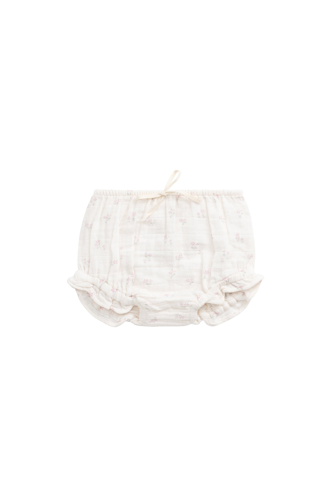 Organic Cotton Muslin Frill Bloomer - Pauline Pink Childrens Bloomer from Jamie Kay USA