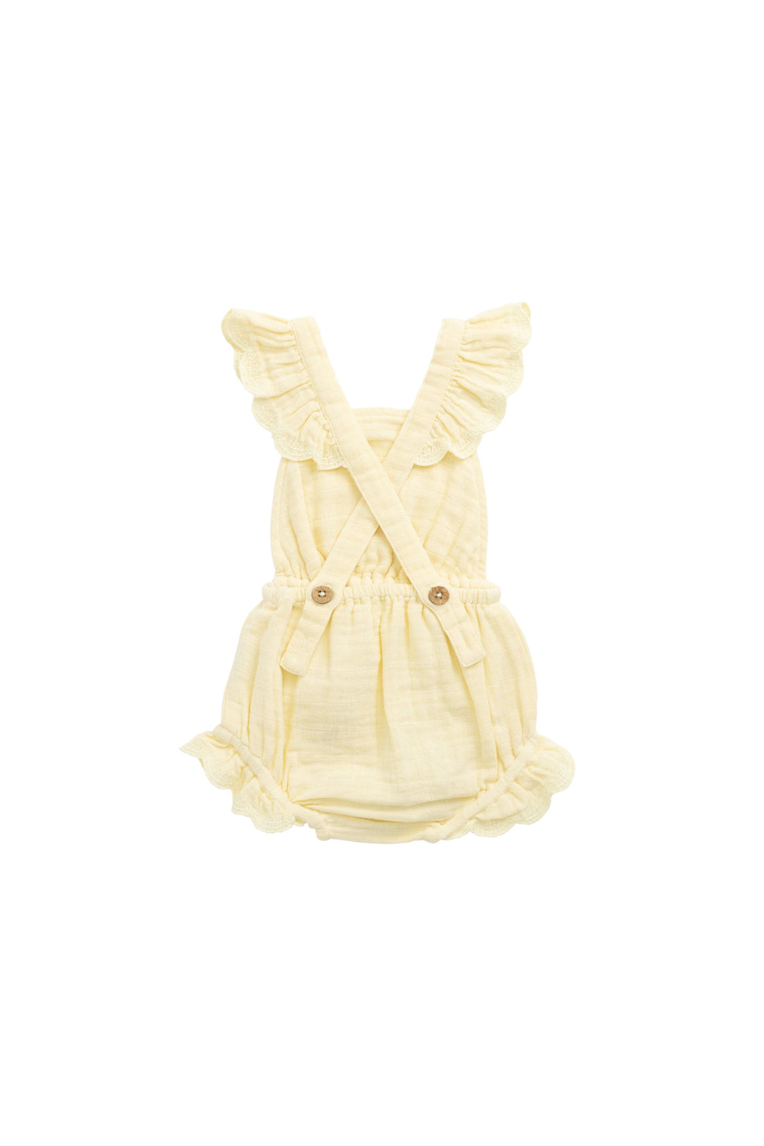 Organic Cotton Muslin Luciana Playsuit - Sunshine Childrens Playsuit from Jamie Kay USA