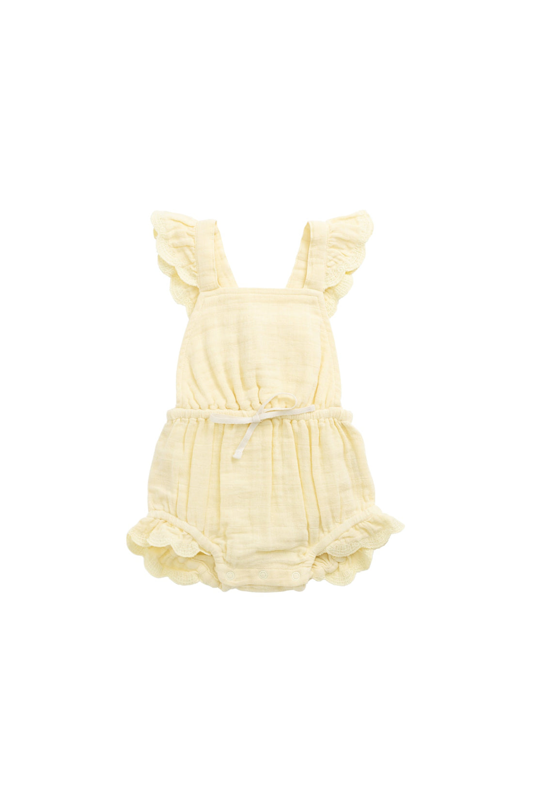 Organic Cotton Muslin Luciana Playsuit - Sunshine Childrens Playsuit from Jamie Kay USA