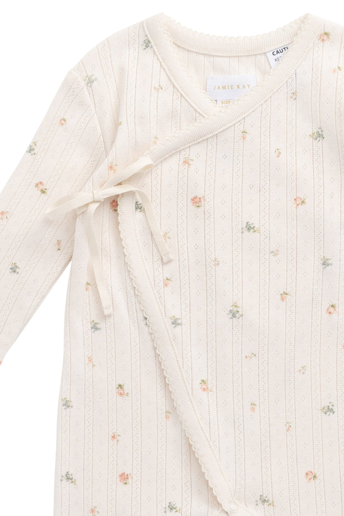 Organic Cotton Pointelle Estelle Onepiece - Sweet Magnolia Simple Childrens Onepiece from Jamie Kay USA