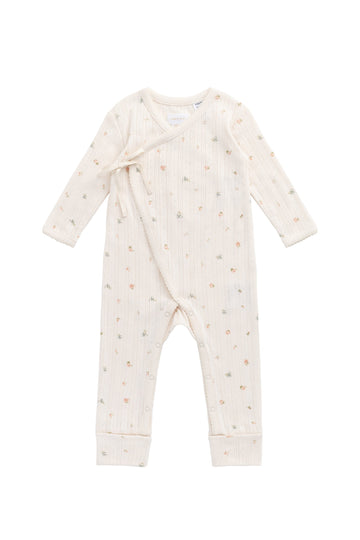 Organic Cotton Pointelle Estelle Onepiece - Sweet Magnolia Simple Childrens Onepiece from Jamie Kay USA